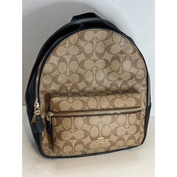 Coach L1921-32200 Backpack Rucksack Leather Multi Color Total Pattern Used - Picture 4 of 9